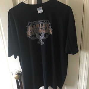 Mock- Harley Davidson tee shirt.